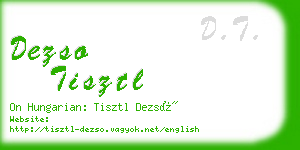 dezso tisztl business card